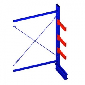 單面懸臂副架，1500*800*2500，400kg/層，4層，懸臂長700mm，含底座