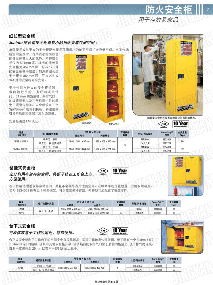 美國杰斯瑞特，防火安全柜，justrite防火柜，justrite安全柜，防爆柜justrite